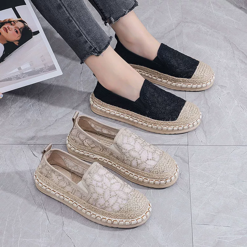 Трансграничная Летняя женская обувь без шнуровки, новинка 2023 года, сетчатая дышащая обувь для рыбака, женская повседневная обувь на плоской подошве в Корейском стиле, модная