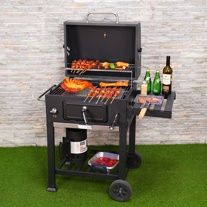 Spot parrilla de jardín cuadrada de estilo europeo horno de barbacoa de carbón antioxidante multifuncional parrilla americana doméstica