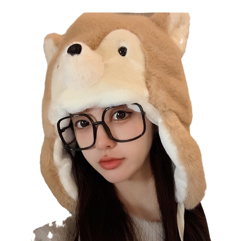 Meetsunny dibujos animados Husky sombrero lindo chica sombrero Internet celebridad mismo estilo oído protección caliente sombrero