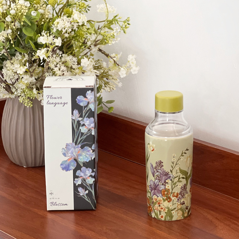 Shang 'en cerámica serie de flores creativas de cerámica tazas de agua fría tazas de mano tazas portátiles para salir tazas de regalo para amigos