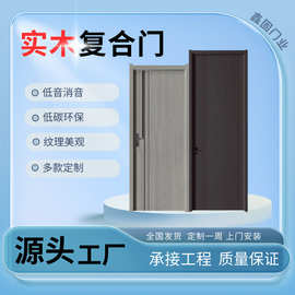 实木复合门生态免漆房间门家用碳晶原木酒店门室内套装隔音卧室门