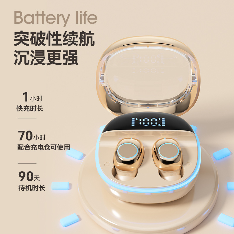 Y03 en la oreja, nuevo estilo transfronterizo, cómodo de usar, batería de larga duración, alta calidad de sonido, solo pantalla digital, modelo privado portátil, universal