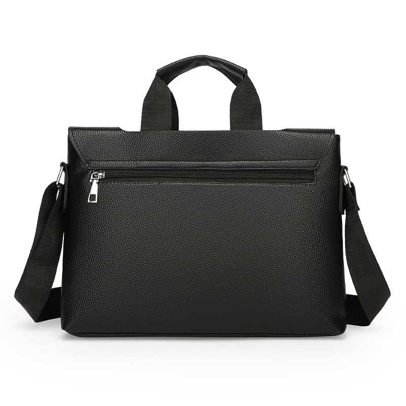Cross-border men's single-shoulder bag, business commuting men's bag, trendy and fashionable vertical backpack, solid color student computer handbag undefined