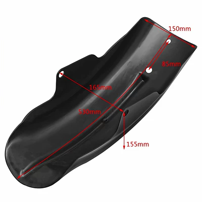 Motorcycle Accessories Harley Xl883 Xl1200 Retro Modified Rear Fender Rear Mudguard Rear Mud Cover (Motorcycle Fender) - black-e-031-black-rear-fender