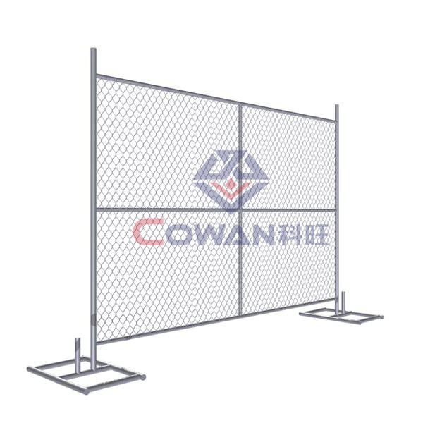 Exportación a EE. UU. Valla de malla de valla temporal oblicua 6 '* 12' tipo de base de tubo redondo Valla móvil de flor de eslabones de cadena de EE. UU.