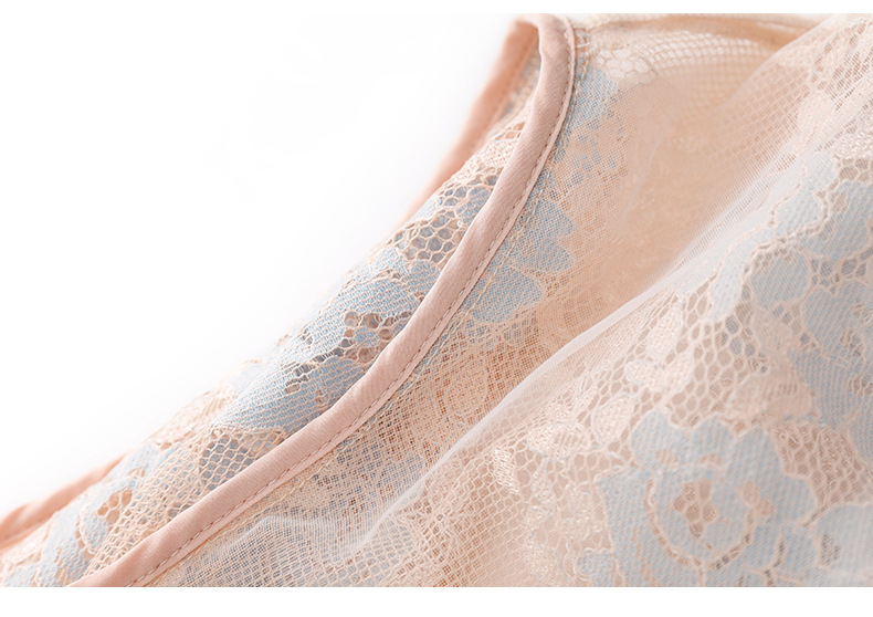 Áo sơ mi ren jacquard phong cách Pháp thanh lịch tay dài — Màu hồng chi tiết 27