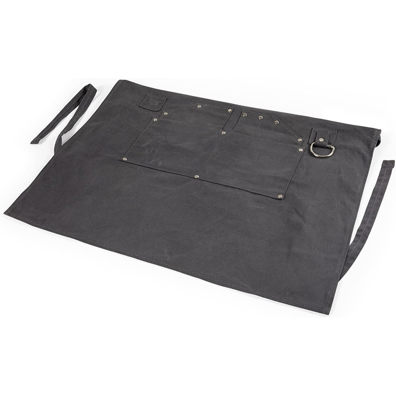 Transfronterizo Amazon nuevo delantal de lona logotipo personalizado camarero camarero ropa de trabajo delantal multibolsillo al por mayor