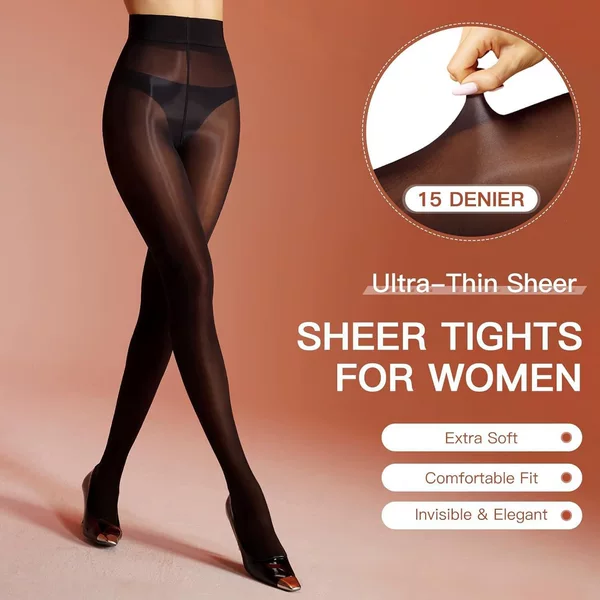 Amazon's Best-Selling Cross-Border Women's Shiny Pantyhose, Horse Oil Socks, High-Waisted Transparent Tights, One-Piece Drop Shipping