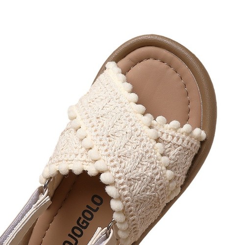 Children's Summer Sandals, Casual Soft Sole, Suitable for Both Young and Old Children, Students, Retro Ethnic Style, Comfortable for Beach Use