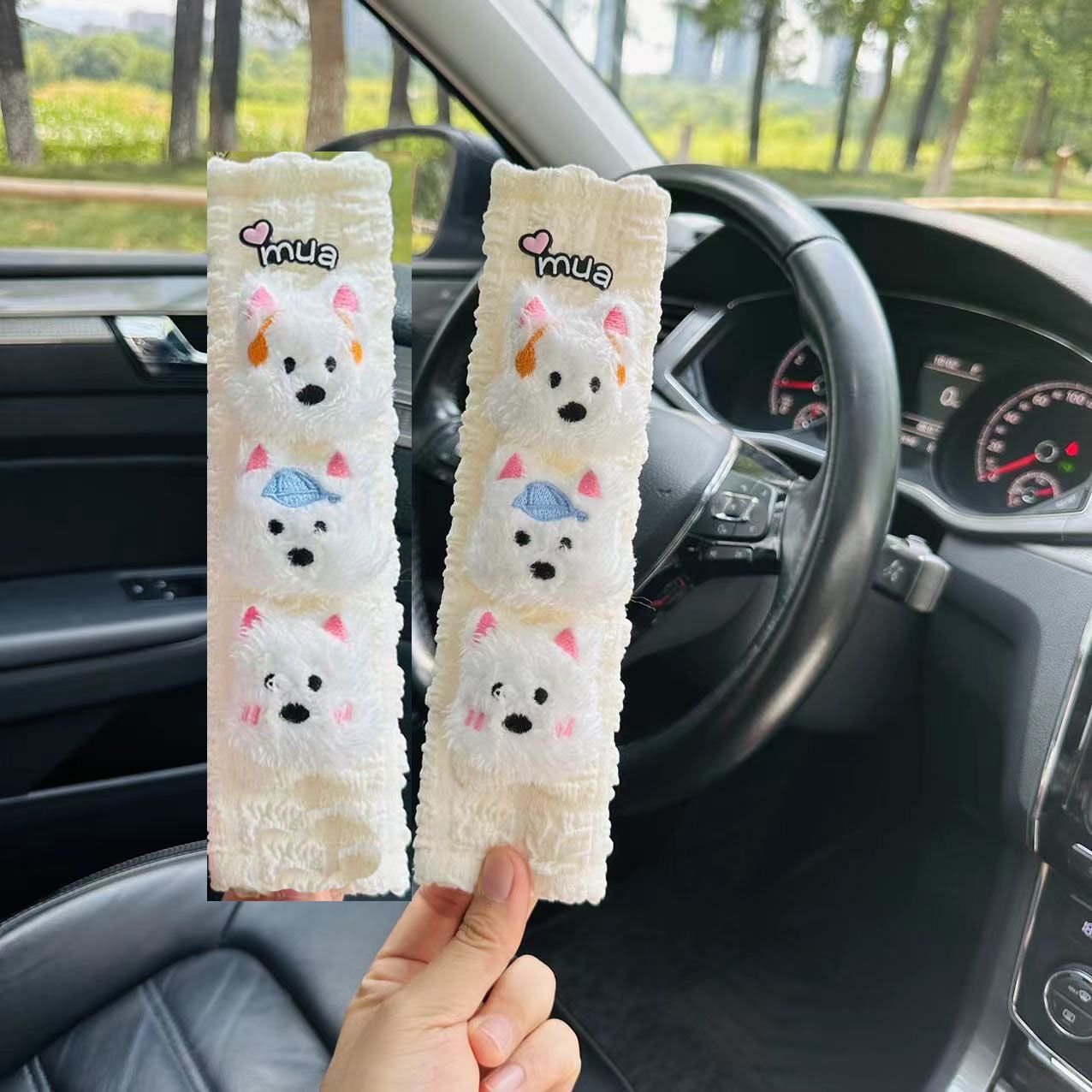 Funda Protectora para Cinturón de Seguridad de Poliéster Decorativo para Coche