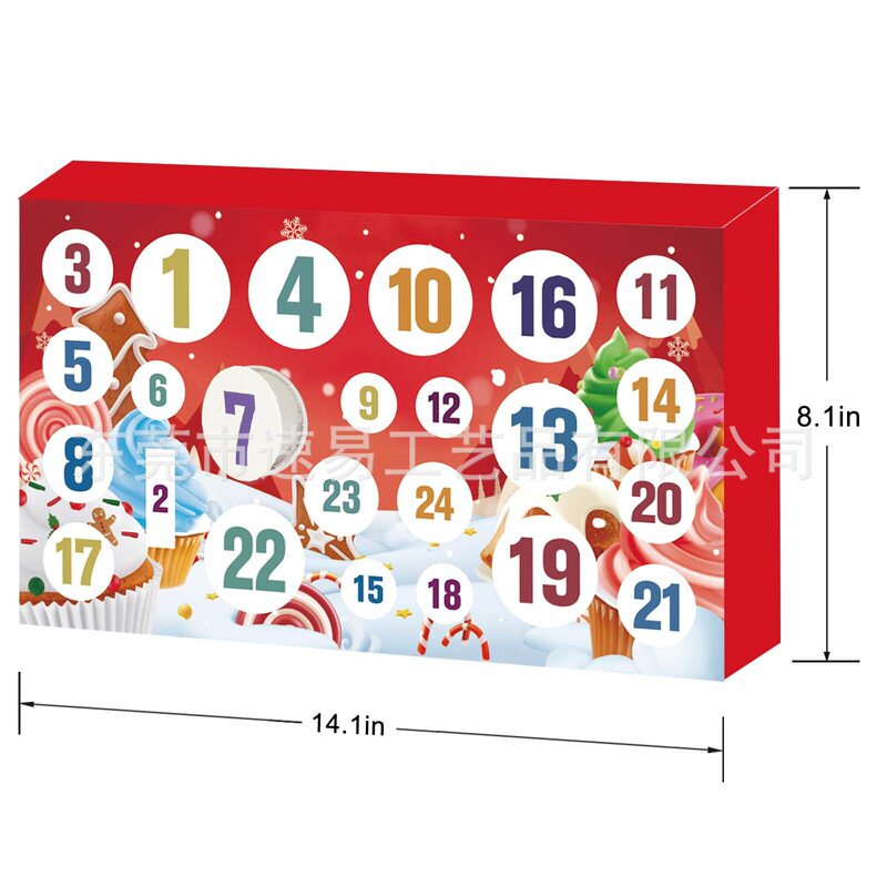 现货Advent Calendar 2025-24 Days DIY黏土蛋糕桶圣诞倒计时盲盒|undefined