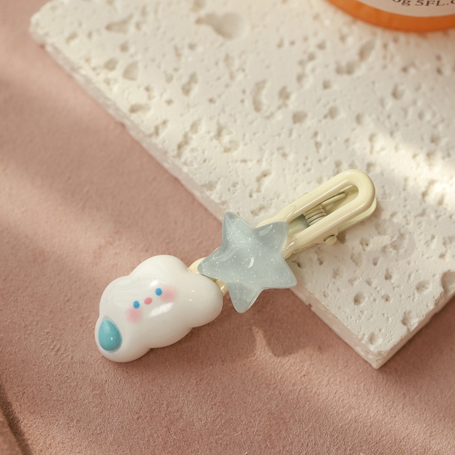 별똥별 구름 물결 머리핀