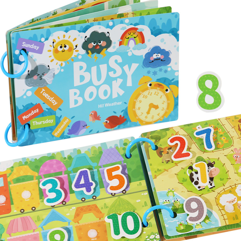 Transfronterizos portátiles gelatina silenciosa libro de pegatinas para niños iluminación infantil educación temprana manual cerebro juguetes rompecabezas