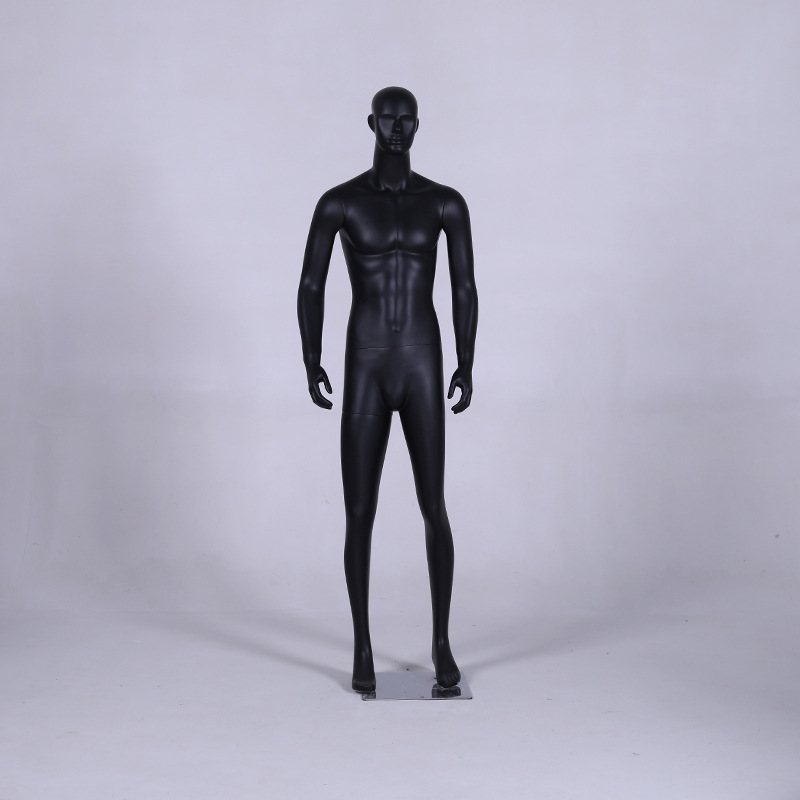 Tienda de ropa de lujo modelo masculino accesorios de todo el cuerpo nariz abstracta muñeca de cinco caras muestra ventana modelo de moda masculina coreana