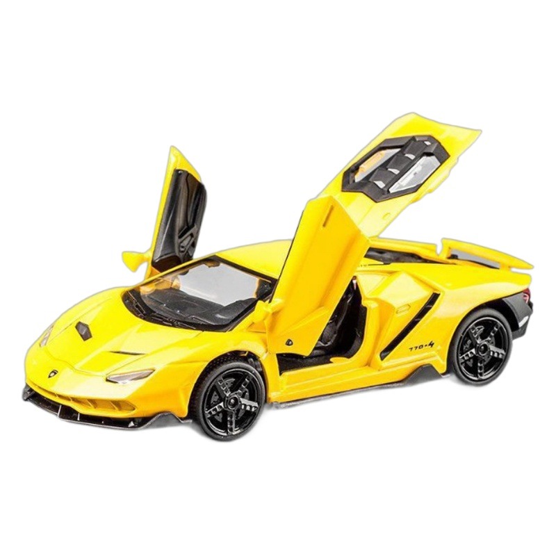 Jianyuan aleación coche modelo 1:32 Lanbo LP770 pista coche deportivo tire hacia atrás con sonido y luz modelo de coche de juguete adornos
