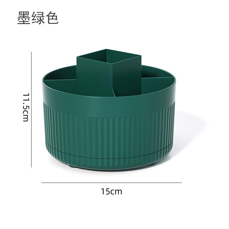 氷河パターンペンホルダーデスクトップ回転収納ボックスライト高級ハイエンドプラスチック収納ラック化粧ブラシ収納統合キャビネット|undefined