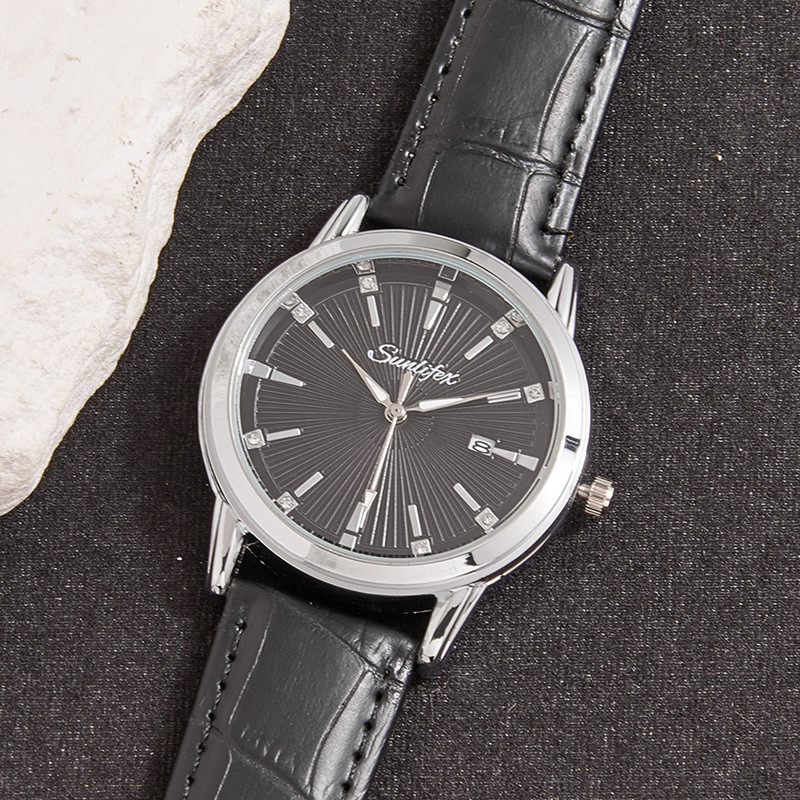 Marca Suiza, calendario luminoso, reloj de hombre, negocios, reloj de cuarzo