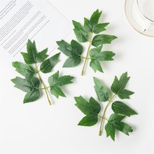 厂家供应丝印牡丹花叶丝网花牡丹花仿真叶子大号牡丹花叶丝印布叶