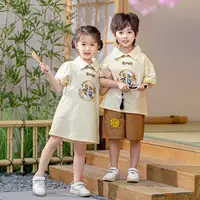 Новый китайский костюм Тан для мальчиков Huzhou Zhili, летний комплект, детская летняя одежда, детский китайский костюм Ханфу.