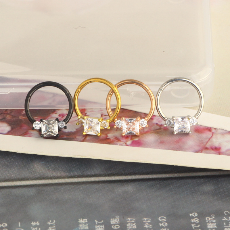 Labret piercing jewelry detail image