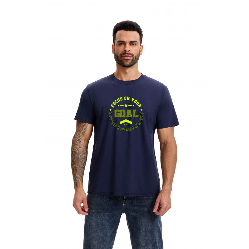 Cotton summer breathable trend T-shirt for leisure