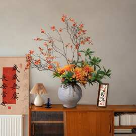 海虹雅林年宵花假花仿真花摆设轻奢高端乔迁柿柿如意客厅新年花束