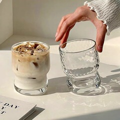 インスタイルシンプルなガラス家庭用クリエイティブニッチ透明飲料朝食ミルクカップ水出しコーヒーカップ