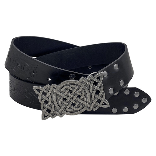 Cross-border Amazon Viking embossed plate buckle belt medieval imitation leather embossed belt COSPLAY prop belt