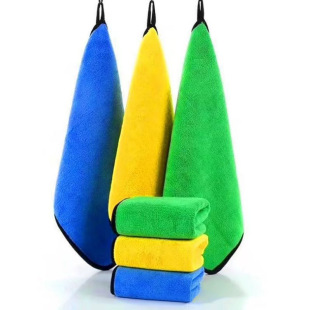 Coral Velvet Car Wipes, Thickened Car Wash Towels, Absorbent Car Cleaning Wipes, Double-Sided Quick-Drying Car Wipes, Wholesale in Stock