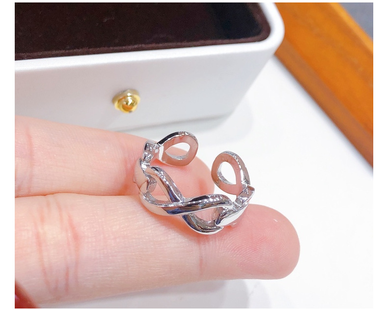 Fashion Letter Copper Plating Open Ring 1 Piece