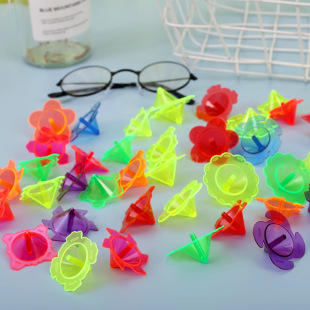 Plastic Small Spinning Top Kidsren's Nostalgic Spinning Top Toy Classic Luminous Small Toy Kindergarten Prize Small Gift