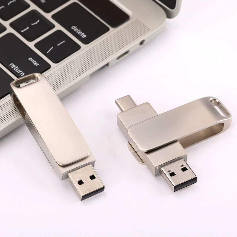 USB-накопитель для мобильного телефона Type-c, компьютера, от 1G до 512G, фиксированный логотип, выставка, подарок на выпускной, гравировка, вращающийся USB-накопитель, двойное использование