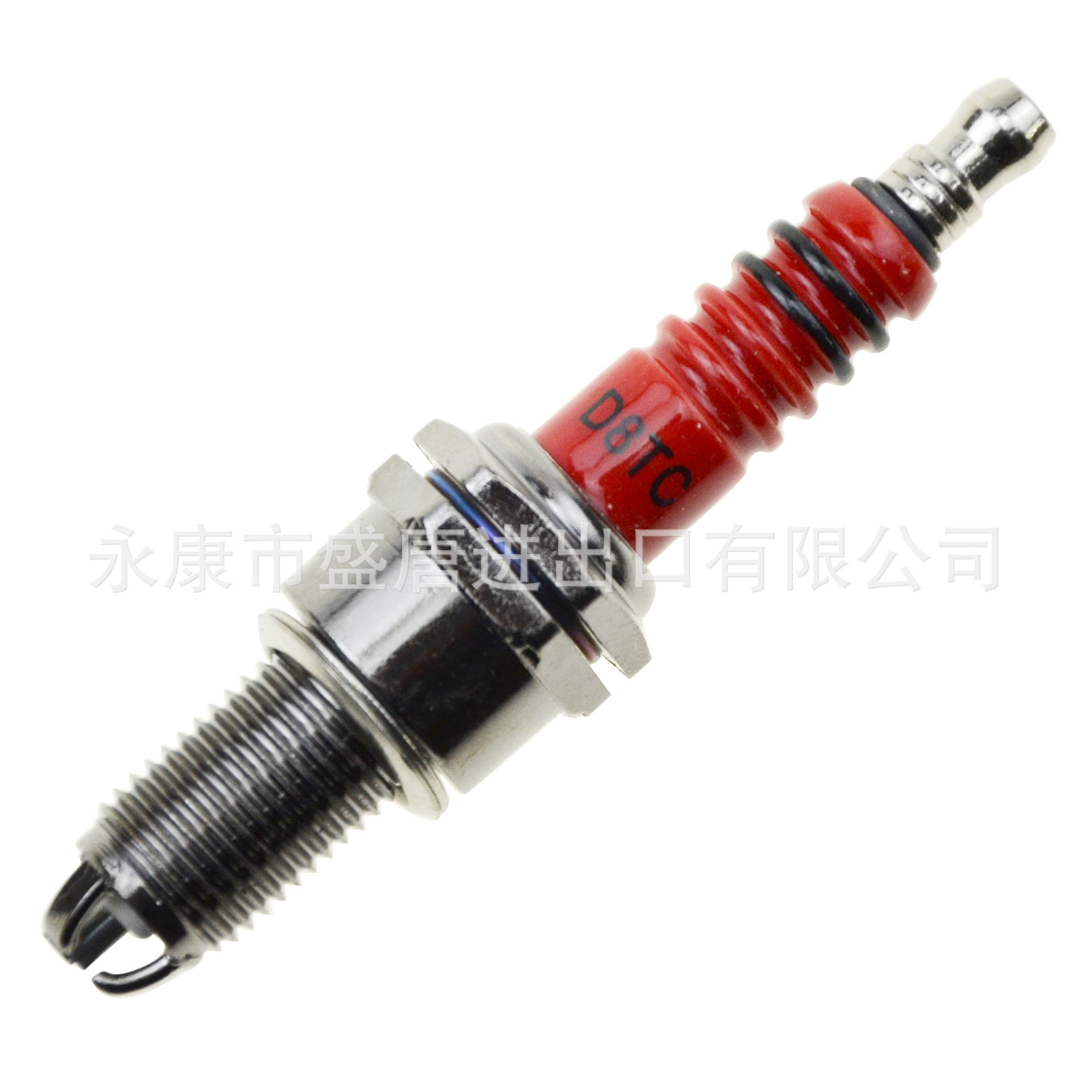 D8TC Red Triple Electrode Spark Plug for Motorcycle Scooter ATV