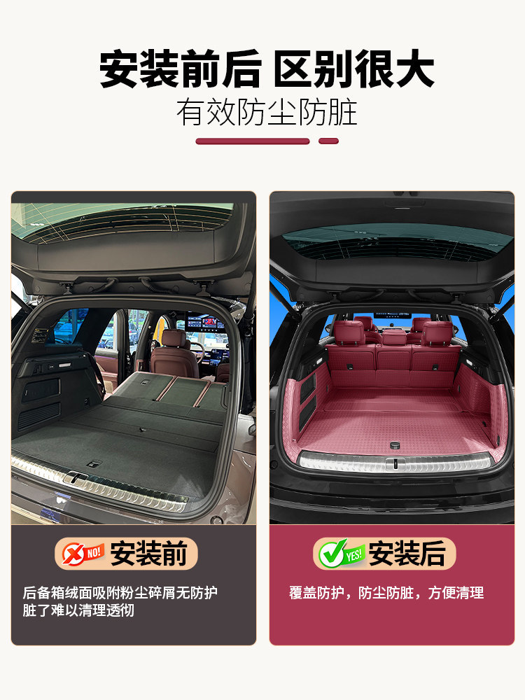 Suitable for 26 models of Nio ES8, five-seater full-cover trunk mat, third-generation car interior decoration accessories
