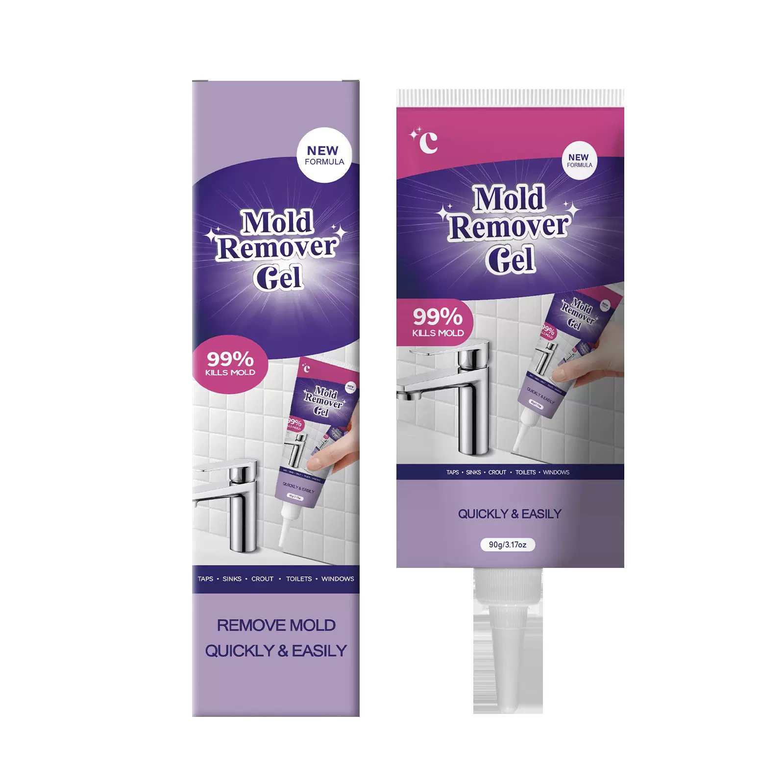 跨境亚马逊 去污清洁剂 清洁墙面地板去污除渍增亮清洗剂凝胶90g