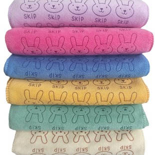 400 square grams of rabbit head fine fiber towel 25*50 children's small towel cartoon face towel towel
