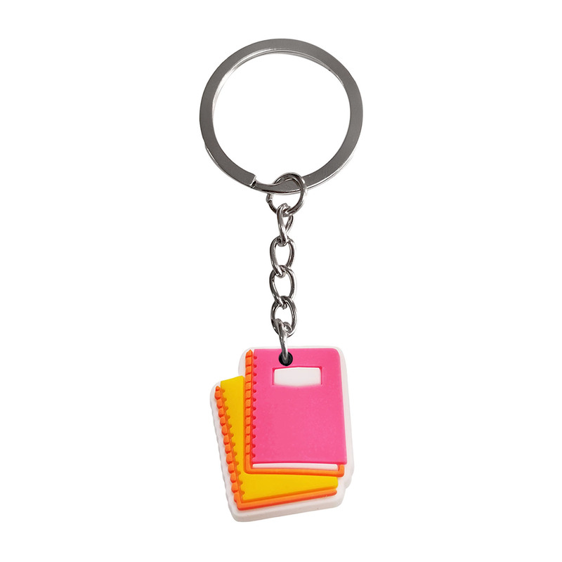 Preppy Series Cartoon Keychain Pvc Soft Plastic Key Chain Bag Pendant Wholesale Gift