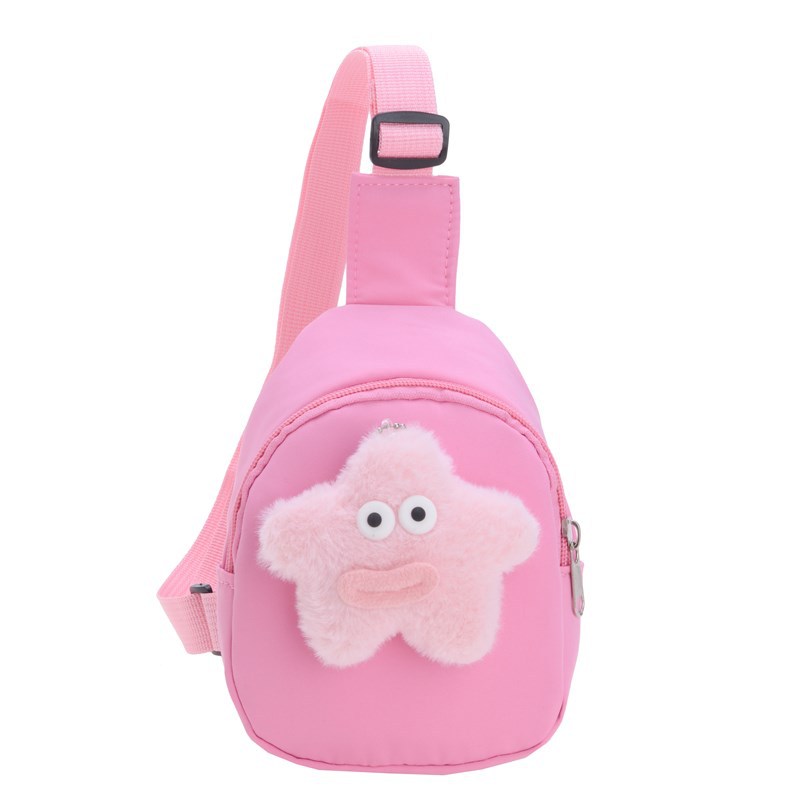 Bolso de pecho de dibujos animados para niños y niñas lindos peluche pequeña estrella colgante bolso de mochila para bebés comercio exterior transfronterizo bolso de cambio para niños