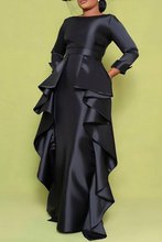 2021森系纯色设计黑色气质通勤裙套装大码高腰长裙韩版服饰