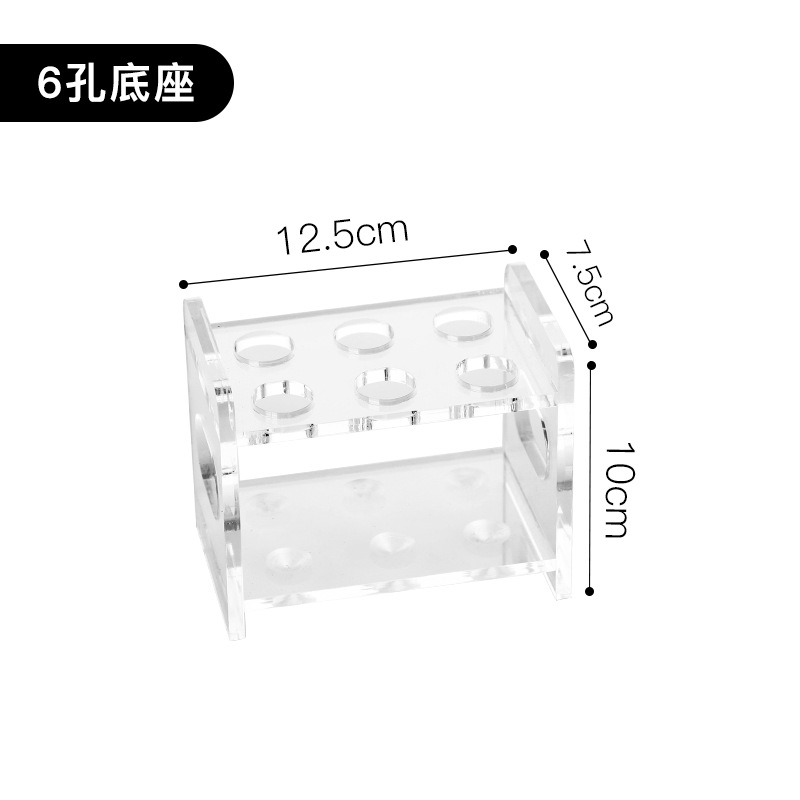 Tubo de ensayo de laboratorio estante acrílico transparente portavasos bar KTV espíritus Copa marco agujero redondo cóctel portavasos