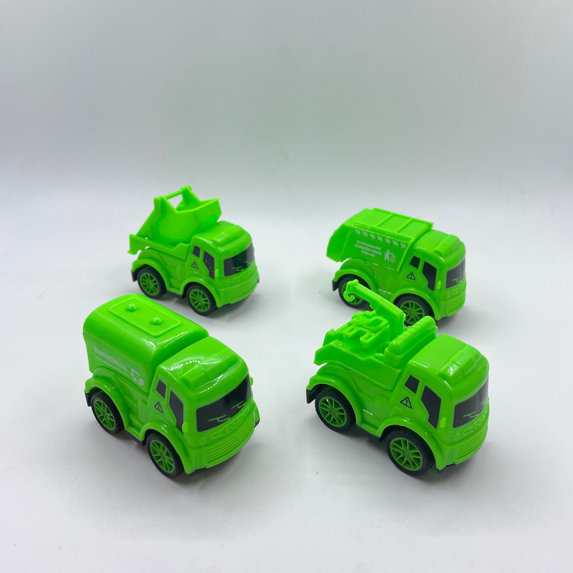 children Warrior Sanitation trucks Engineering vehicles suit garbage classification Stall goods baby boy Toys automobile Model