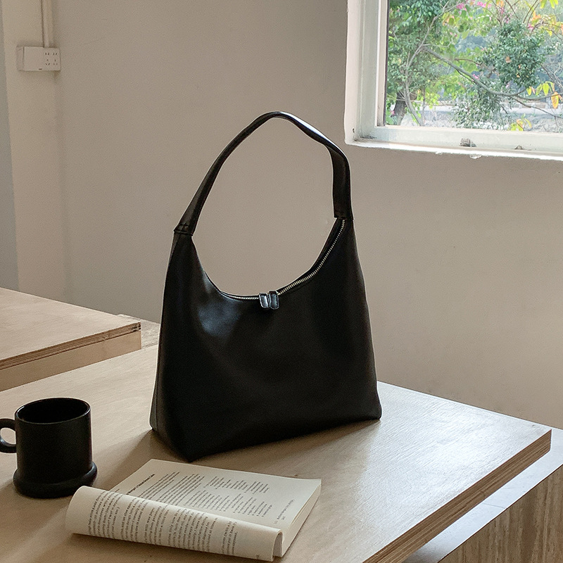 Korean Style Premium Niche Crossbody Bag, Versatile Simple Large Capacity Tote, Soft Faux Leather Shoulder Bag For Women's Daily Use - Thumbnail 7