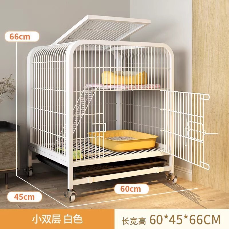 猫ケージ家庭用屋内特大フリースペース猫ヴィラトイレ一体型猫城猫ケージ猫クライミングフレームハウス|undefined