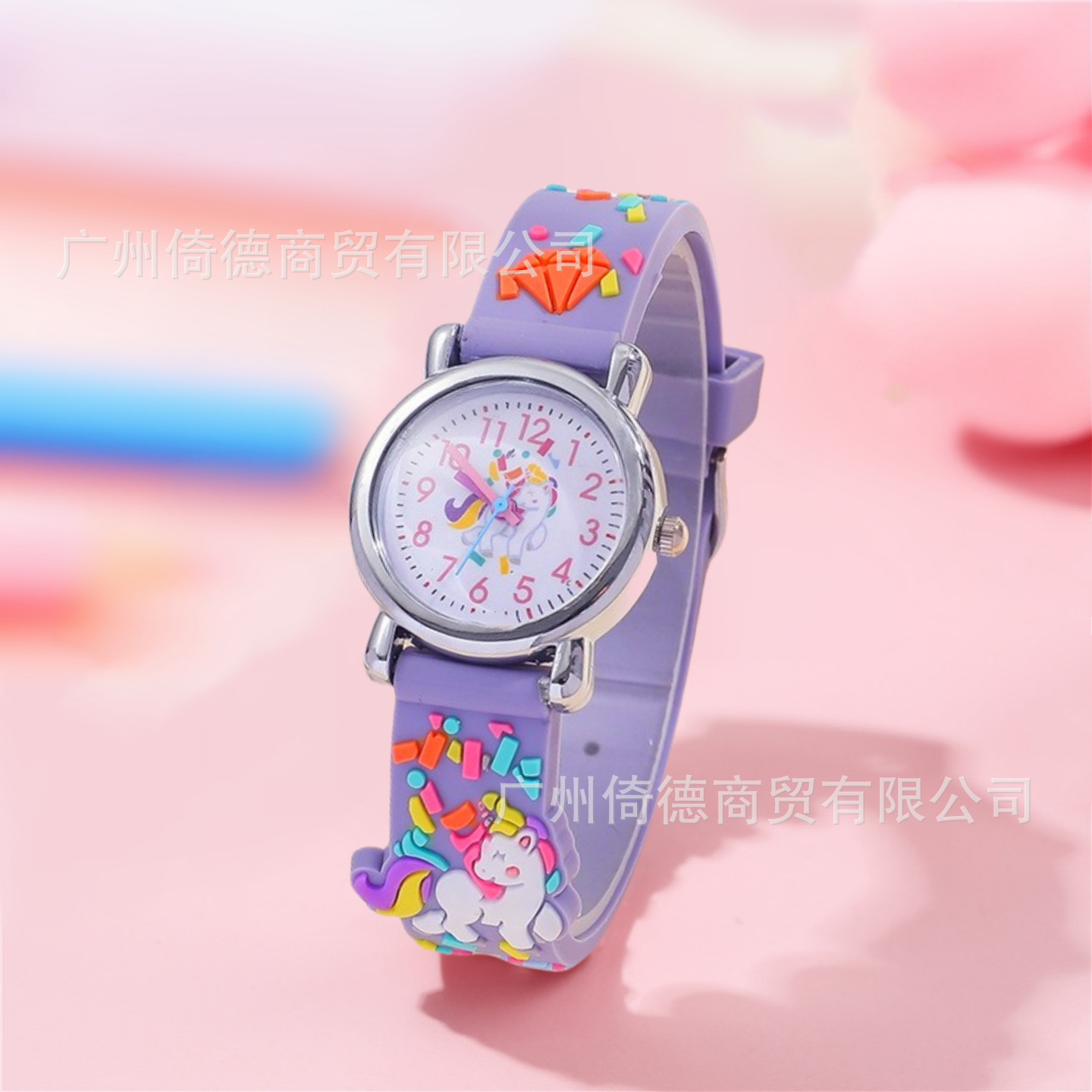 3D 부티크 작은 테이블 다이아몬드 꽃-보라색 (가방)