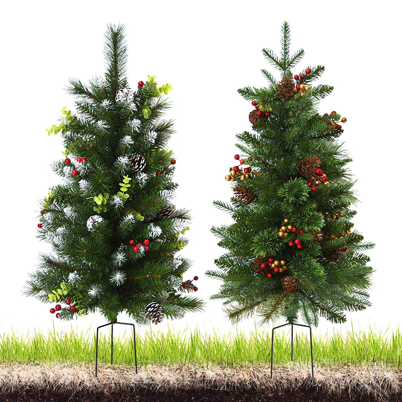 Navidad pinos pvc pin pinos parque villa pequeña escena de árbol de navidad decoración árbol exterior