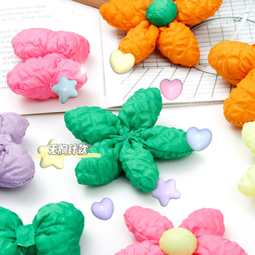 Autumn and winter new arrival cute plush brooch colorful flower bow girl bag pendant clothing trinkets wholesale