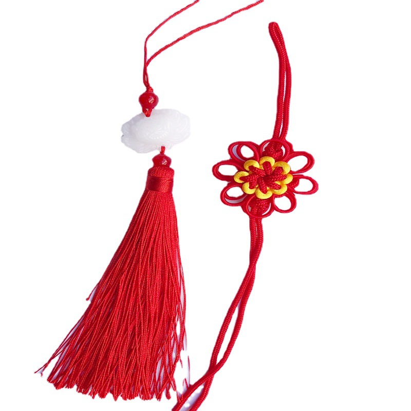 Bordado hecho a mano DIY accesorios auxiliares Lu bordado colgante pintura nudo chino crisantemo nudo loto oído conjunto bolsita Accesorios