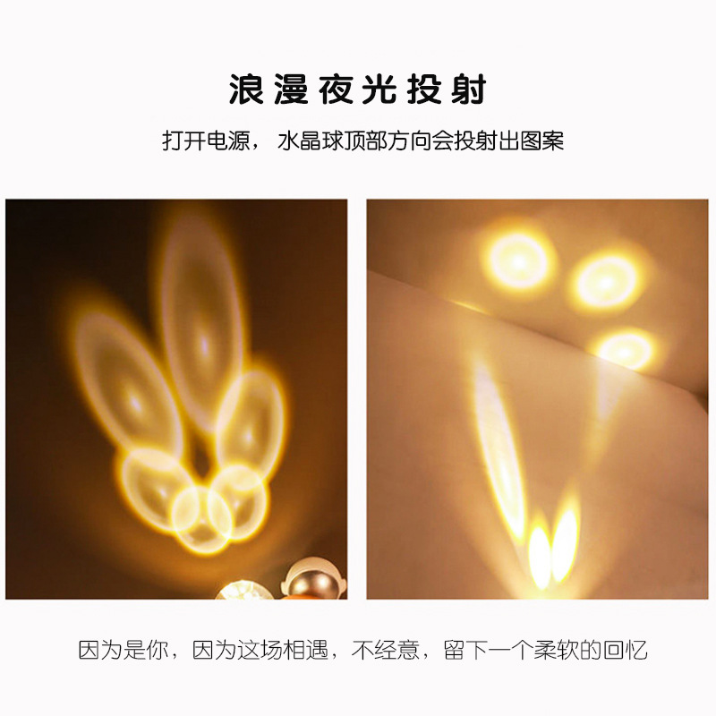 Fábrica al por mayor bola de cristal luminosa Vía Láctea decoración del hogar 3D láser talla interior creativo pequeño regalo logo