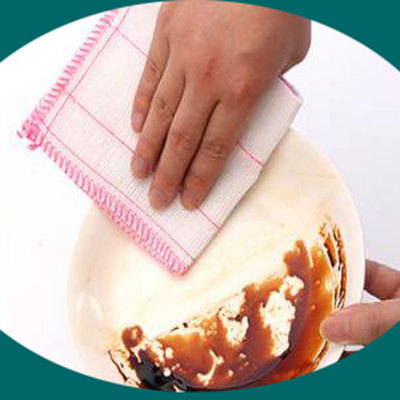 5層棉紗洗碗巾不沾油木纖維百潔布棉廚房清潔吸水去油抹布批發