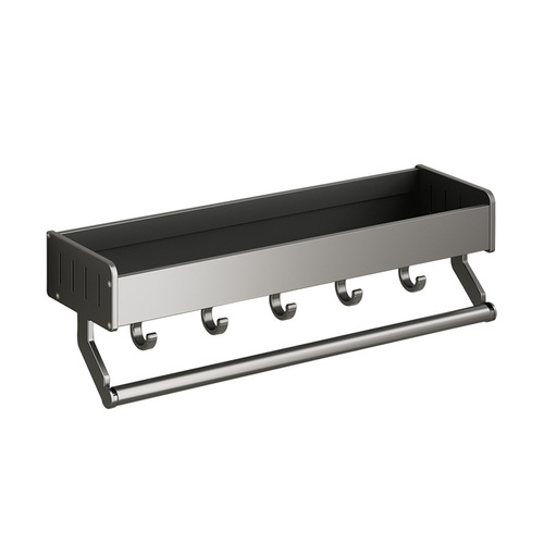 Kitchen rack wall-mounted punch-free gun ash chopping board rack knife holder condiment multi-functional storage spice rack